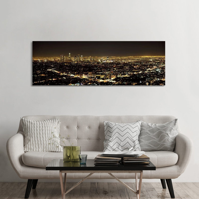 Aerial View of a Cityscape, Los Angeles, California, USA 2010 #3 1 Piece Wrapped Canvas Panoramic Wall Art