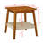 23" Mid-Century Side Table With Woven Shelf, Boho Side Table With Storage