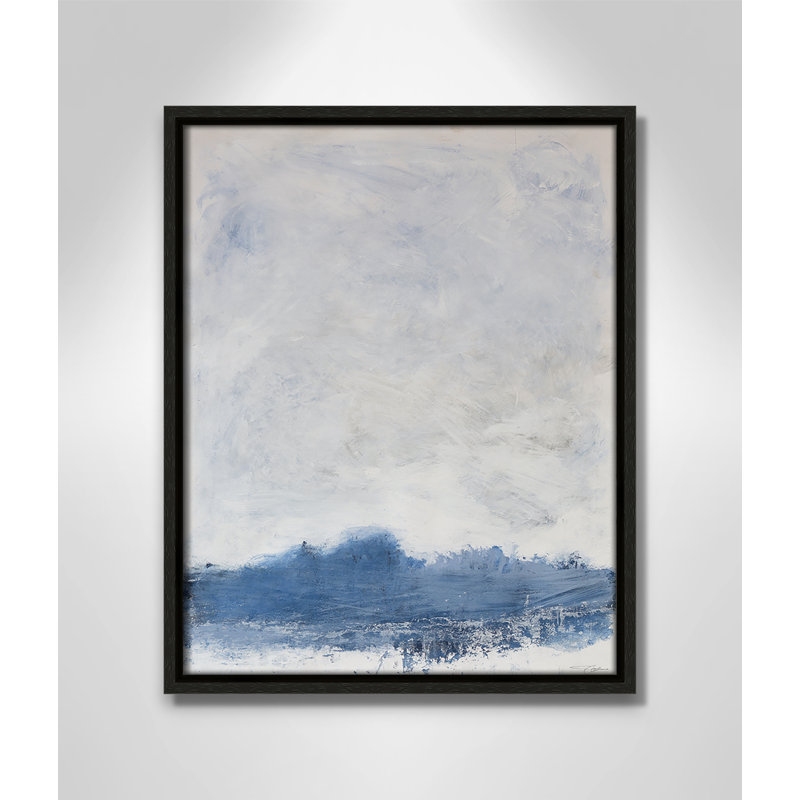 Fields Of Blue " Fields Of Blue II " by Filippo Ioco, Espresso Framed, 15.5'' H x 12.5'' W x 2'' D