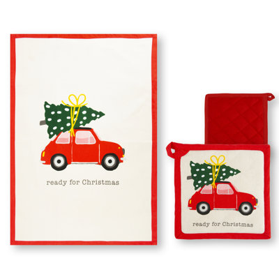 Ready For Christmas Cotton Kitchen Towel Linen Set