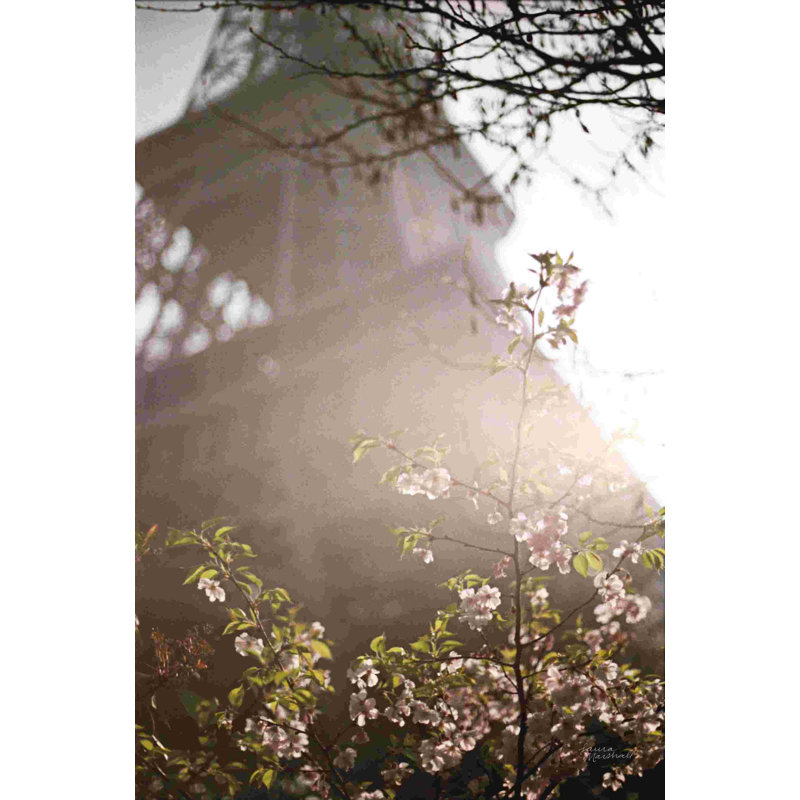 Tour Eiffel au printemps, H 18 po x l 12 po, Non, Toile tendue