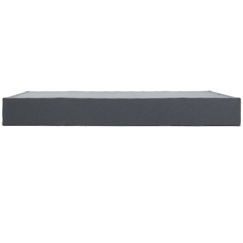 Purple 9" Standard Profile Modern  Metal Flat Mattress Foundation Platform Bed Base with Steel Frame, 14 Slats & Zip-On Cover, Heavy-Duty Support