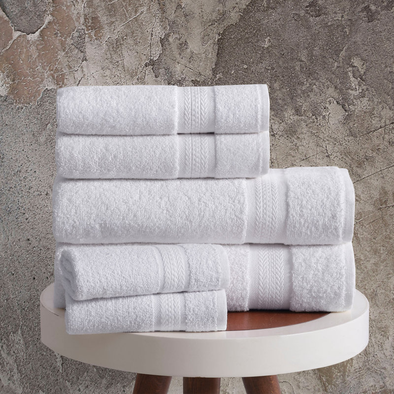 6 Piece Towel Set, 2 Bath Towels 2 Hand Towels 2 Washcloths, Soft and Absorbent, 100% Turkish Cotton Towels for Bathroom Shower Towel, Bath Linen Set