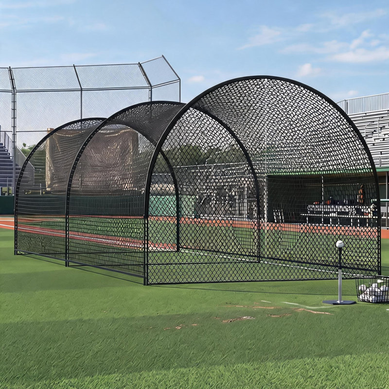 Cage de baseball 22 pi avec cadre et filet, équipement d'entraînement 22 pi x 12 pi 8 pi pour faire du golf