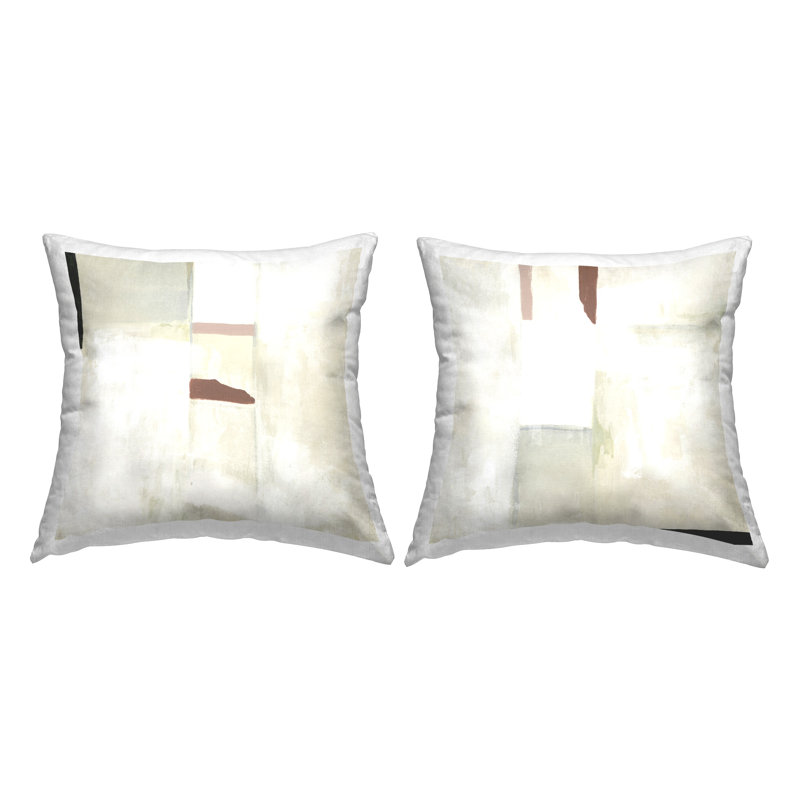 Ensemble de 2 coussins Neutral Rectangles Mauve
