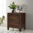2-drawer Nightstand Bedside Table Walnut