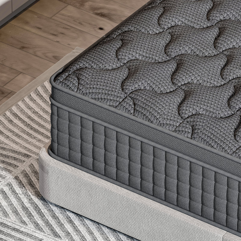 Mattress Hybrid Mattress Eurotop With Gel Open Cell Foam Motion Isolation Individually Wrapped Pocket Coils Pressure Relief Mattress