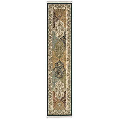 Tapis oriental bleu marine / multicolore Knepp
