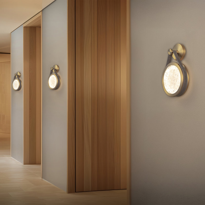 Clare Dimmable LED Wall Sconce With Artisanal Crystal Shade, 3000K Color Temperature, Black/Antique Nickel
