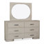 Ensemble de commode et miroir 6 tiroirs Gomez