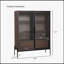 Vitrine autoportante de 51,2 po avec 2 tiroirs, portes en verre, éclairage DEL et 4 tablettes réglables pour les espaces de vie modernes-583286182