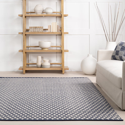 Home Conservatory Dainty Diamond Handwoven Cotton Area Rug
