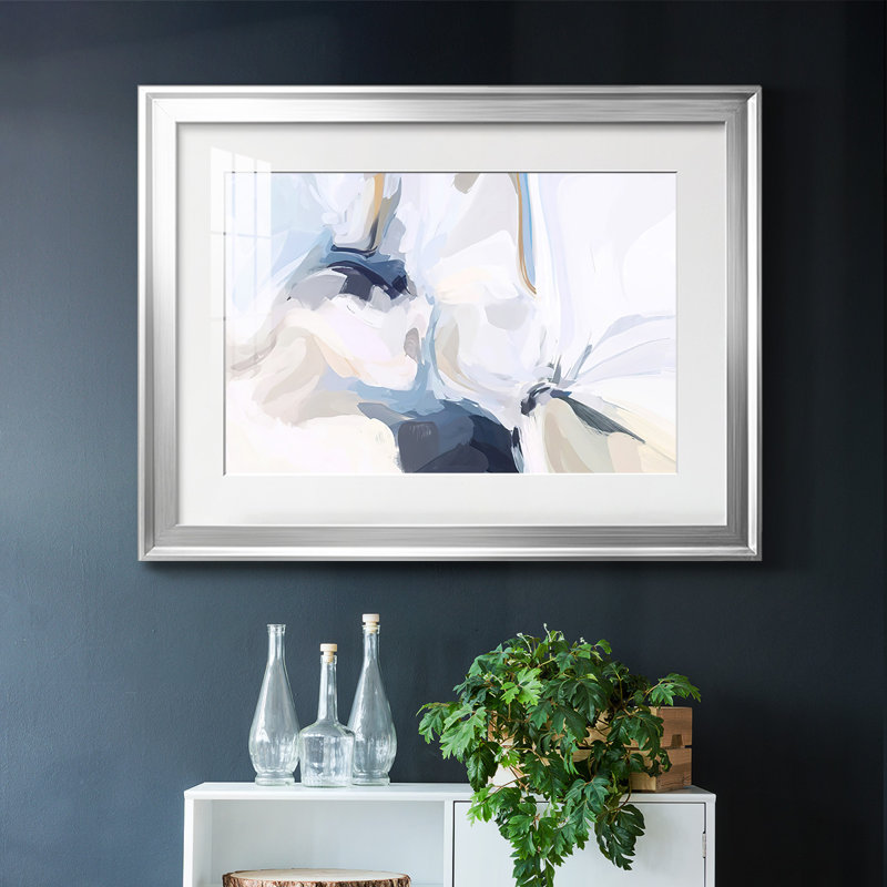 Fresh Air I-encadré avec cadre biseauté et verre, H 30 po x l 44 po x P 1,5 po, Argent