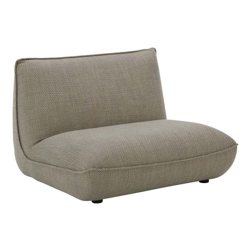 Douglass Slipper Chair, Speckled Pumice Basketweave
