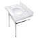 Dreyfuss Ceramic Rectangular Console Bathroom Sink with Overflow