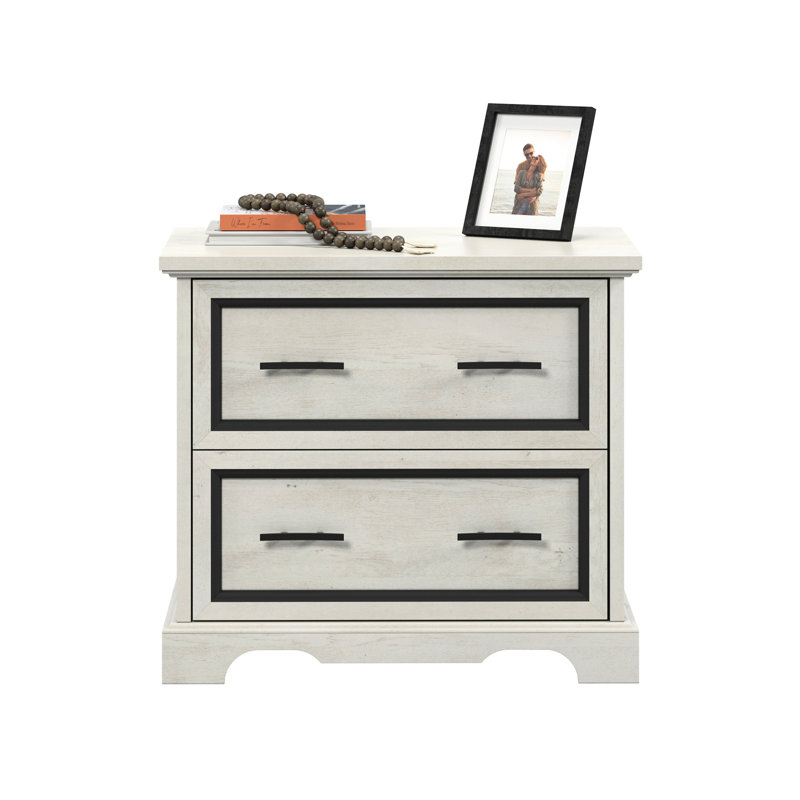 Élégant classeur latéral blanc pour le rangement efficace de documents dans le bureau à domicile, le salon ou la chambre d'amis, les tiroirs pleine extension, le verrouillage, la décoration supérieure et l'espace supplémentaire avec tiroirs spacieux