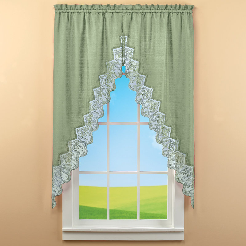 Cantonnière de couleur unie de 63 po, ISE