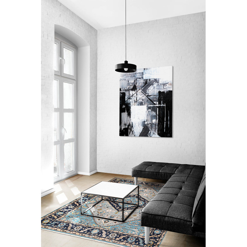 Tapis bleu ciel Jules Serapi 8 pi 11 po x 12 pi 0 po