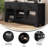 Engineered Wood Buffet Sideboard Storage Cabinet With 3 Drawers, Doors-1673123563