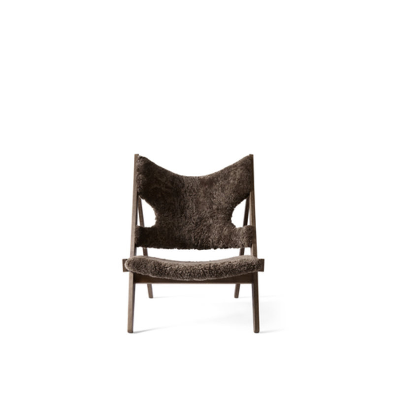 Knitting Lounge Chair, Sheepskin Root, Dark Staind Oak