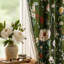 Rideau obscurcissant Luxury Ensemble de 2 drapeaux floraux avec passe-tringle-133286168-133286172