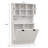 Two-Compartment Tilt-Out Dirty Laundry Basket Tall Bathroom Cabinet With 2 Adjustable Shelves-2006985905