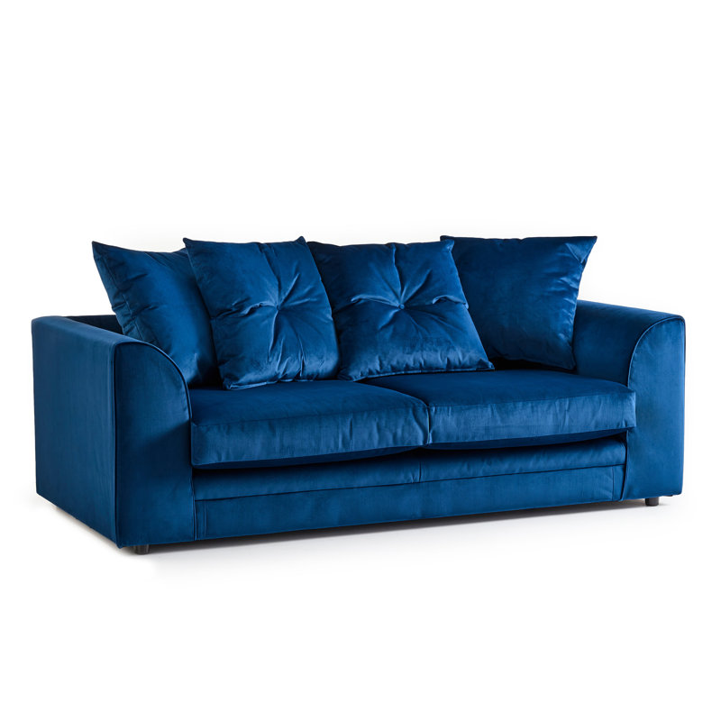 Devonte Velvet Sofa, Royal Blue