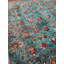 Tapis bleu sarcelle en laine et coton Original