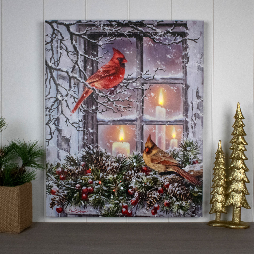 Together for Christmas 16x20 Fiber Optic Canvas The Holiday Aisle®