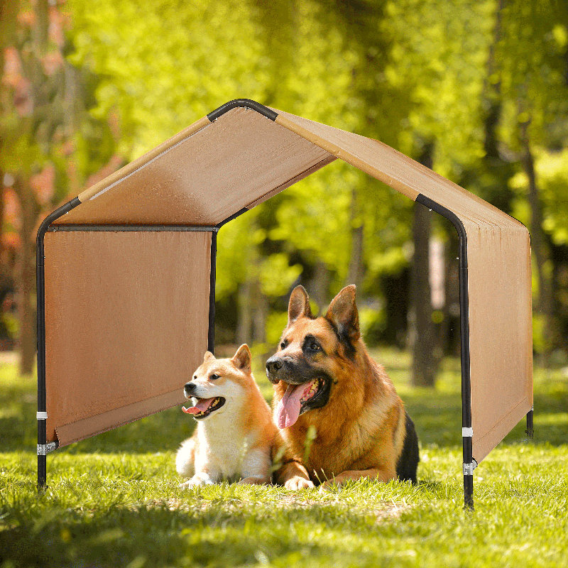 Tente d'extérieur imperméable 27 po x 32 po x 30 po pour animaux de compagnie, Brun