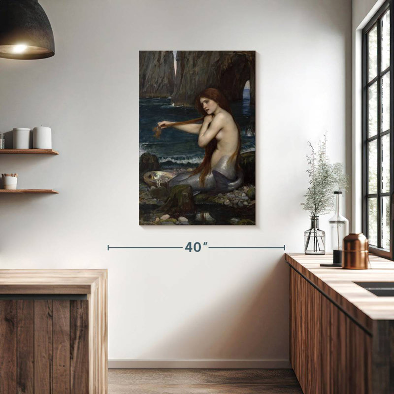 Une sirène, H 39 po x l 26 po