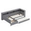 Lit plateforme en bois en L avec lit gigogne et tiroir-940039592