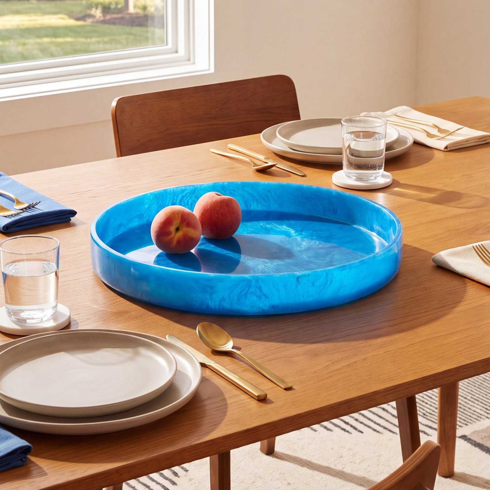 Lucente Oval Serving Bowl, Blue