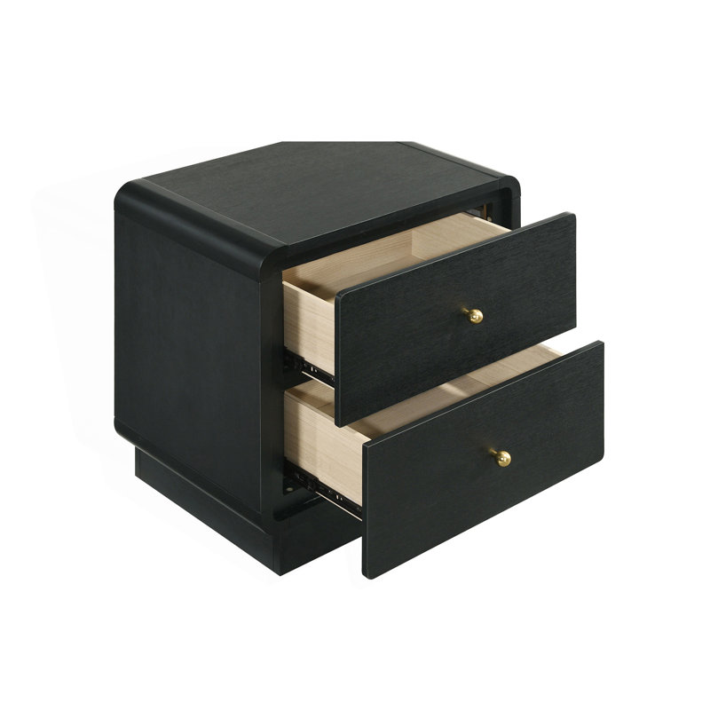 2-Drawer Nightstand, Bedside Table