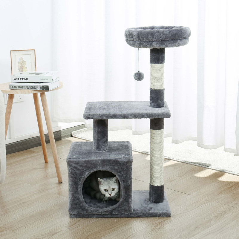Arbre à chat pour animaux de compagnie, Gris