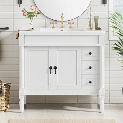 Meuble-lavabo 36 po avec lavabo en céramique