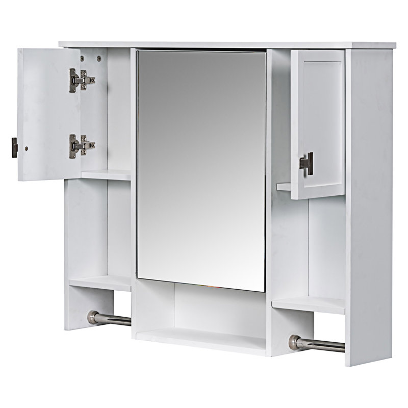 Armoire à pharmacie murale avec miroir, Blanc