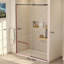 Porte de douche coulissante simple demi-cadre l 56 à 60 po x H 74 po avec verre trempé transparent 5/16 po-113379067