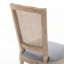 Chaises de salle à manger de style campagnard, structure robuste, siège rembourré en lin et dossier en rotin tressé, pour la cuisine, la salle à manger ou le salon. Paquet de 2.-2129942777