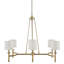 Lustre 6 lumières avec abat-jour tambour en tissu Voir ci-dessous-859929620