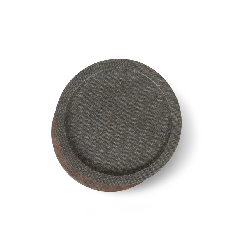 Capsule End Table, Seal/Dark Brown Wood