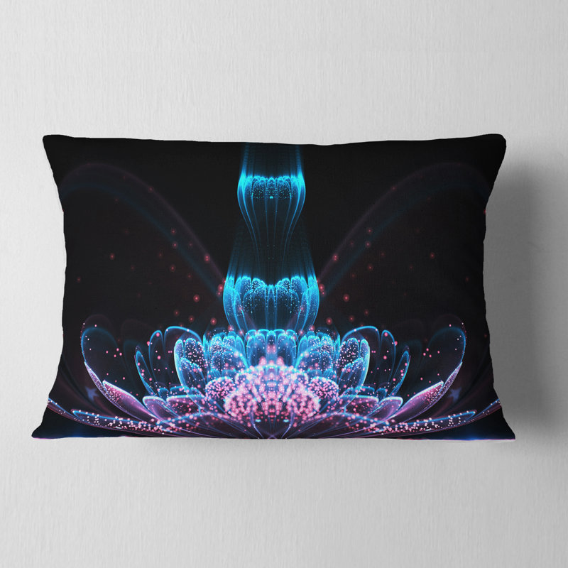 Coussin lombaire à fleur fractale floral