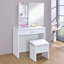 Coiffeuse avec miroir et tabouret Walsh