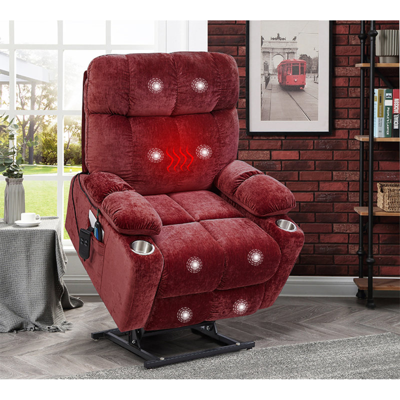 Fauteuil inclinable électrique Liyasi Dual OKIN, Rouge