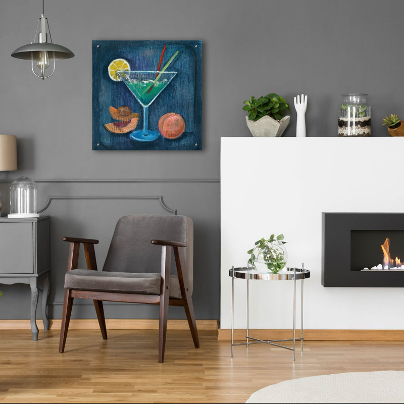  «Cheers 2» par Silvia Vassileva, art mural en verre acrylique, 24 po x 24 po, H 24 po x l 24 po