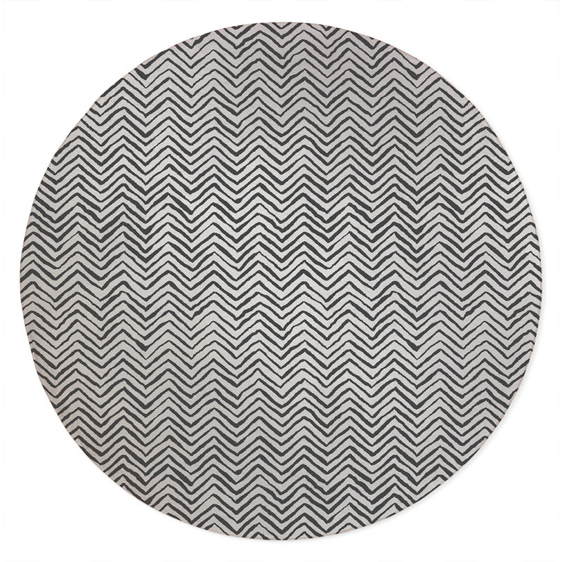 Tapis d'extérieur à chevrons antidérapant, Rond 5 pi