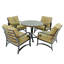 Monterey Mosaic Dining Table with 4 WINDSOR DELUXE LOUNGE Chair Garden Set