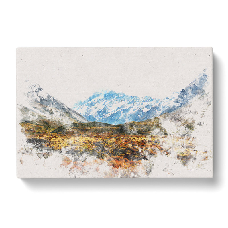 Aoraki Mount Crook New Zealand - Wrapped Canvas Print, 50cm H x 76cm W x 3cm D
