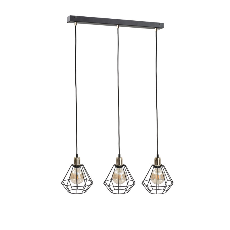 Gertie 3 - Light Geometric Pendant, Gold
