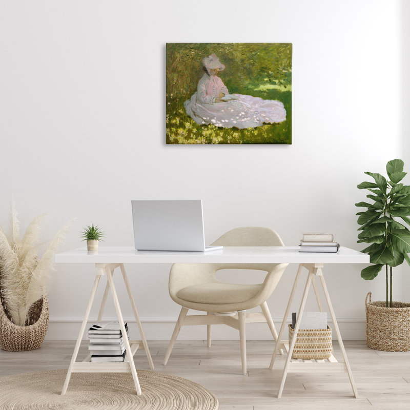 Art mural classique sur toile Portrait de printemps Monet par one1000paintings, H 24 po x l 30 po